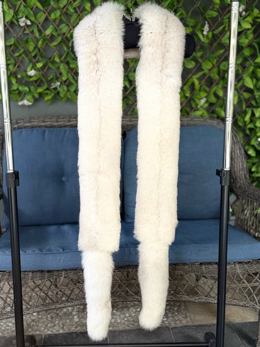 Blue Fox Real Fox Fur Fling Boa Scarf Wrap New Item Made in USA |103 Inches Long